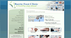 Desktop Screenshot of barriefootclinic.com